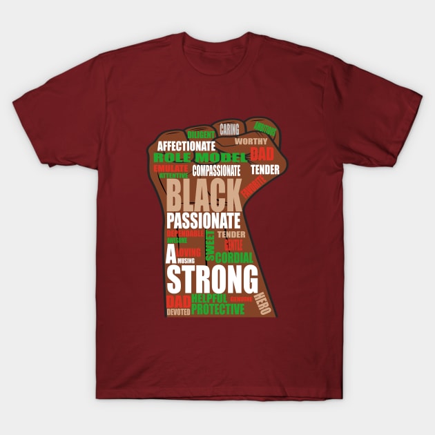 Black daddy african american gift T-Shirt by DODG99